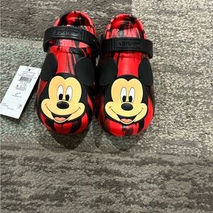 Disney Red and Black Mickey Mouse Kids Slip-On Sandals